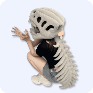 Dinosaur Skeleton Plush Adult Version